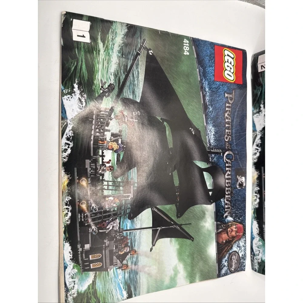 LEGO Pirates of the Caribbean The Black Pearl 4184 Instructions Book 1 & 2 ONLY